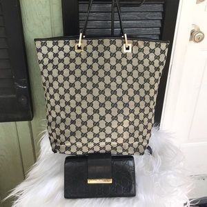 Authentic Gucci Tote&wallet set
